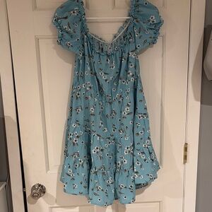 Floral Blue Dress
